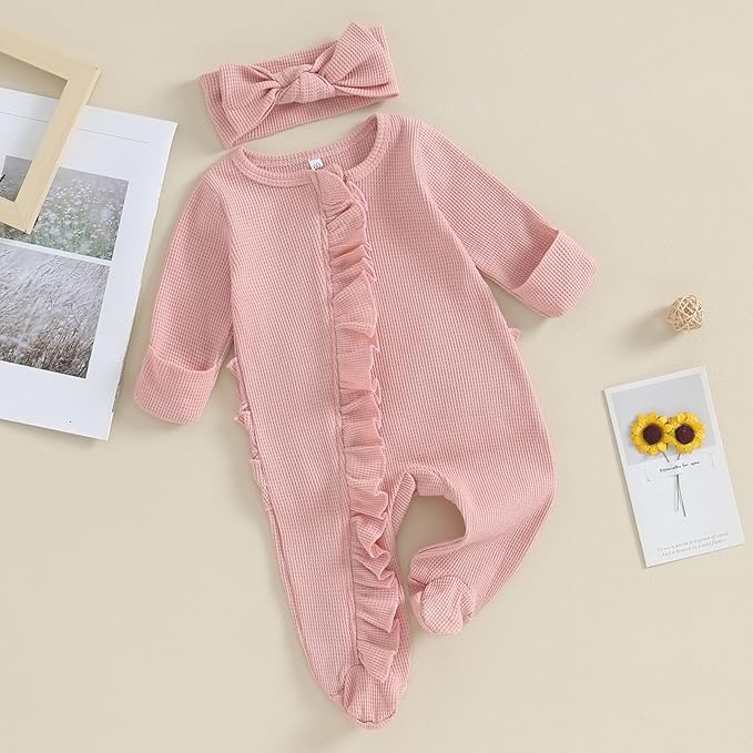 CIYCUIT Baby Girls Cactus Footies Newborn Zip Up Onesie Romper - Image 5