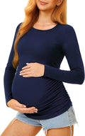 Maternity Shirts Long Sleeve Pregnancy Top by MIRAZEN