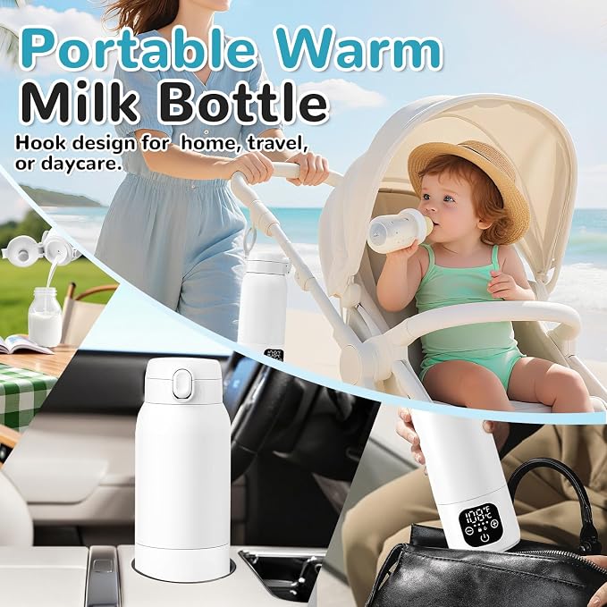 Portable Milk Warmer for Travel, Formula Container to Go 17oz Baby Bottle Warmer - Image 5