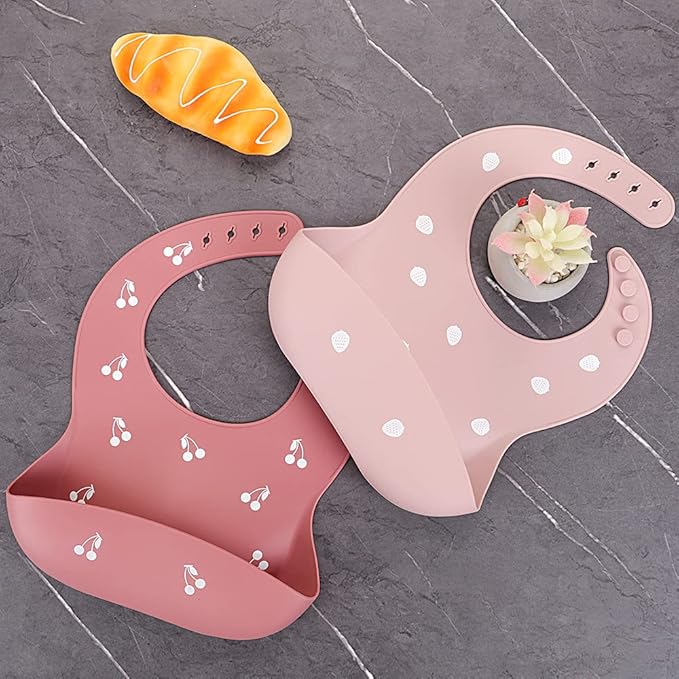ME.FAN Silicone Baby Bibs for Babies & Toddlers | Adjustable Silicone Bibs Set - Image 8
