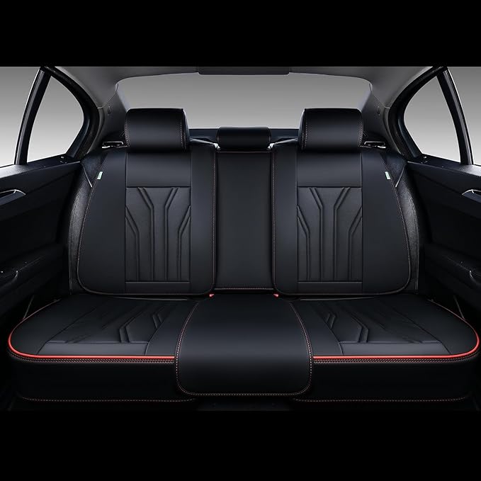 FLORICH Rear Seat Covers Leather Car Seat Covers Waterproof Back Seat Cover - Image 7