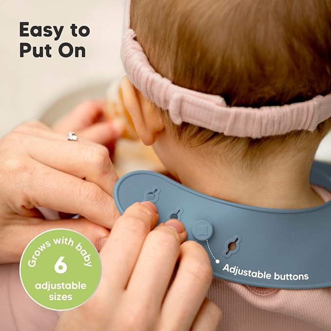 KeaBabies 2-Pack Silicone Baby Bibs - Image 5