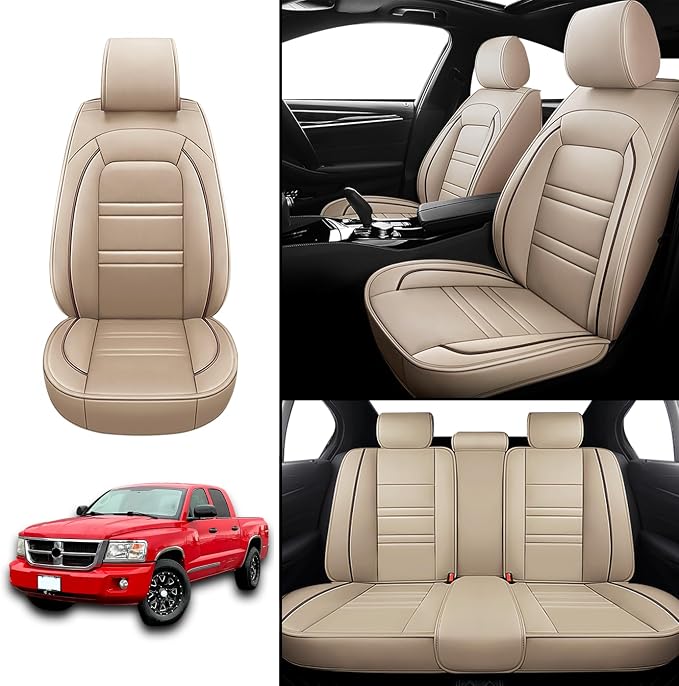 Seat Covers for Dodge Dakota 2000-2011 | 5-Seats Leather Seat Covers - Image 2
