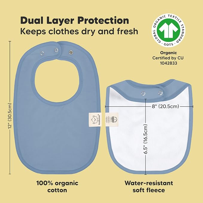8-Pack Organic Baby Bibs for Boys, Girls - Image 3