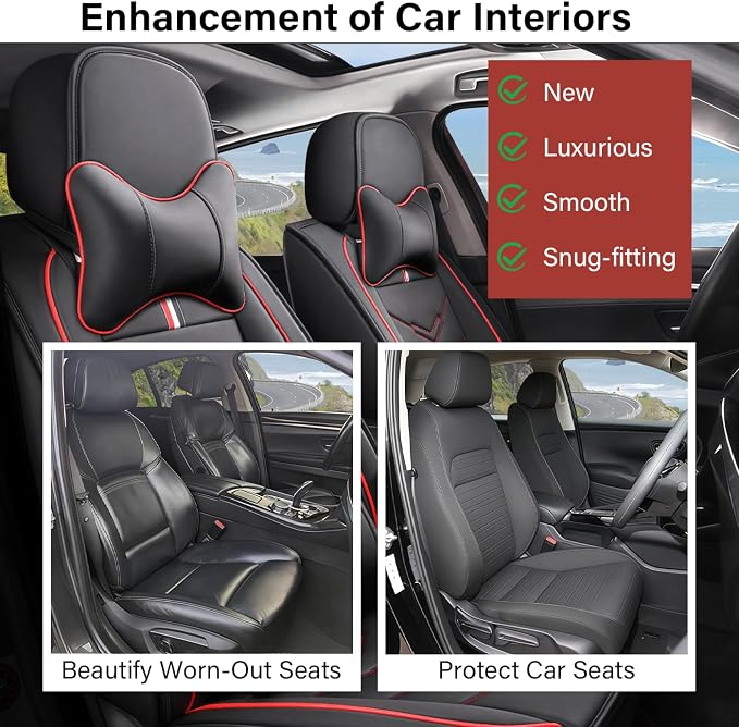 Leather Car Seat Covers Fit for LR LR4 2009-2016, 5 Seater Waterproof and - Image 6