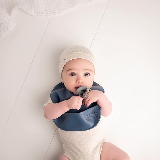 Vegan Leather Easy Clean Baby Bibs - Image 3