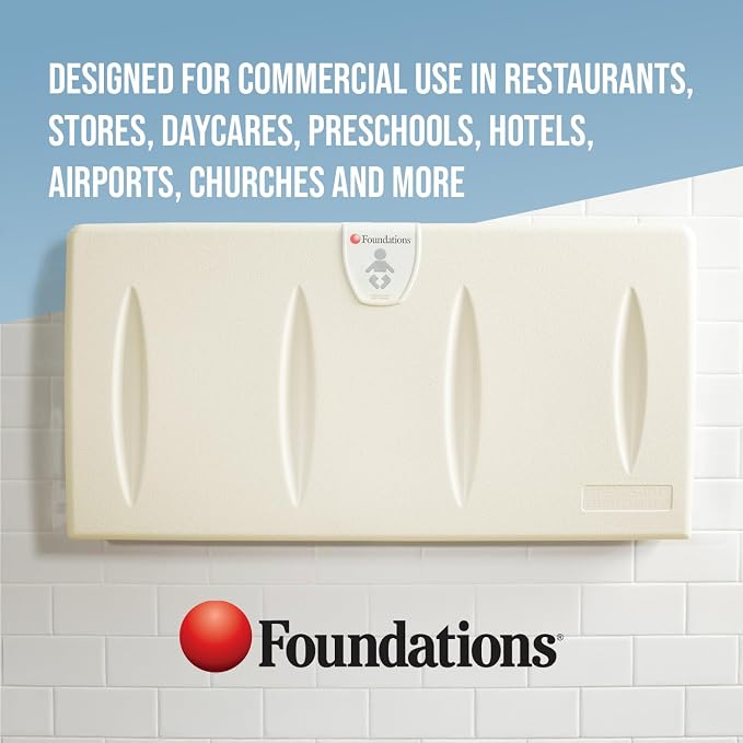 Foundations Classic Horizontal Wall-Mounted Baby Changing Station - Image 9