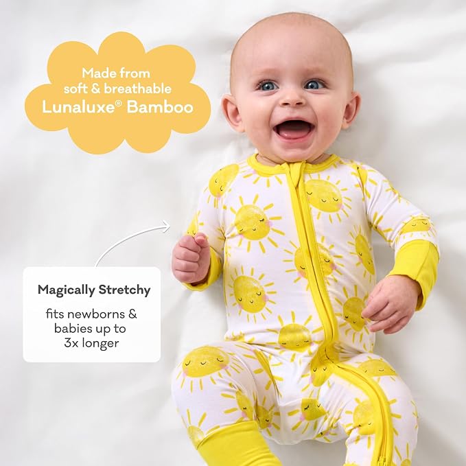Little Sleepies Pajamas for Baby Boys & Girls, Viscose from Bamboo Baby Pajamas - Image 3