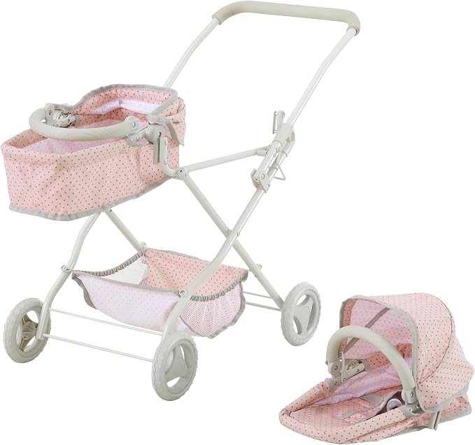 Olivia's Little World Twin Baby Doll Stroller, Double Bassinet Stroller Kids - Image 6