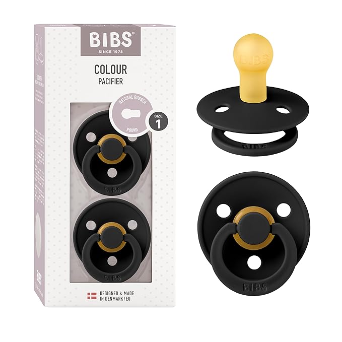 BIBS Pacifiers Colour Collection | Natural Rubber Baby Pacifier | Set of 2 by BIBS