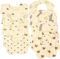 Muslin Baby Bibs for Drooling and Teething Newborn Drool Bibs for Baby Girl Boy by DOSMINE