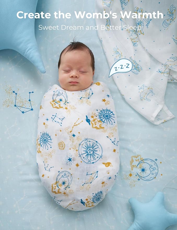 Momcozy Muslin Swaddle Blankets, Ultra Soft Neutral Registry Essentials - Image 4
