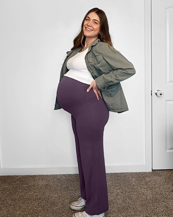 G4Free BareFeel Maternity Dress Yoga Pants Over The Belly Stretchy Work Slack - Image 6