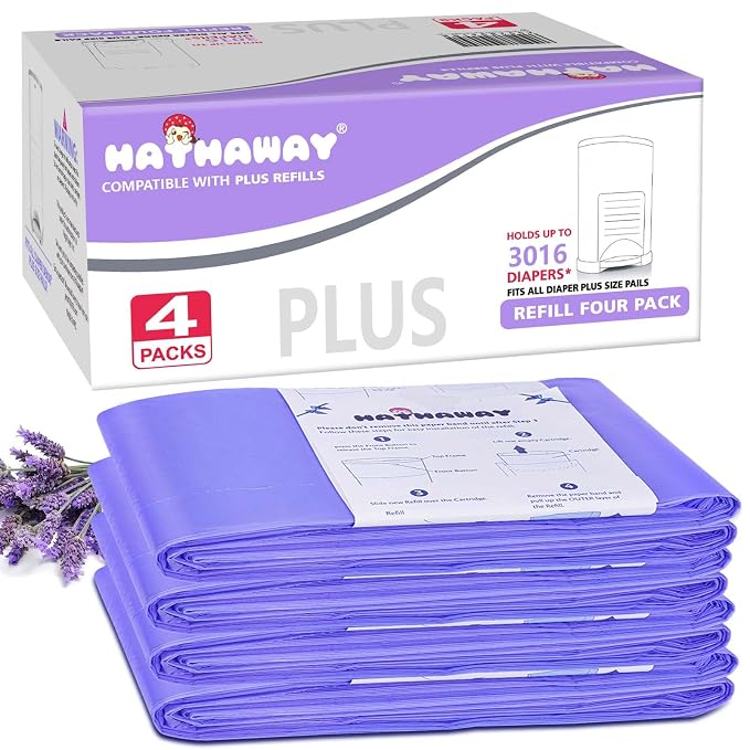 Diaper Pail Refills Increased 30% length Compatible by MED