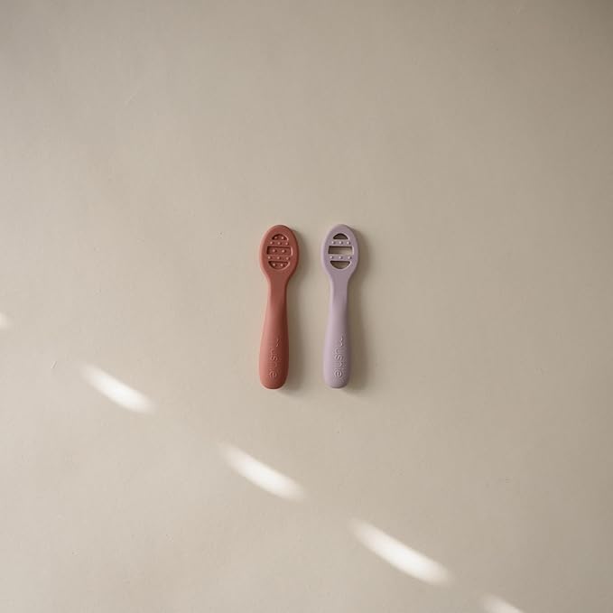 mushie Silicone First Feeding Baby Spoons | 2 Pack - Image 2