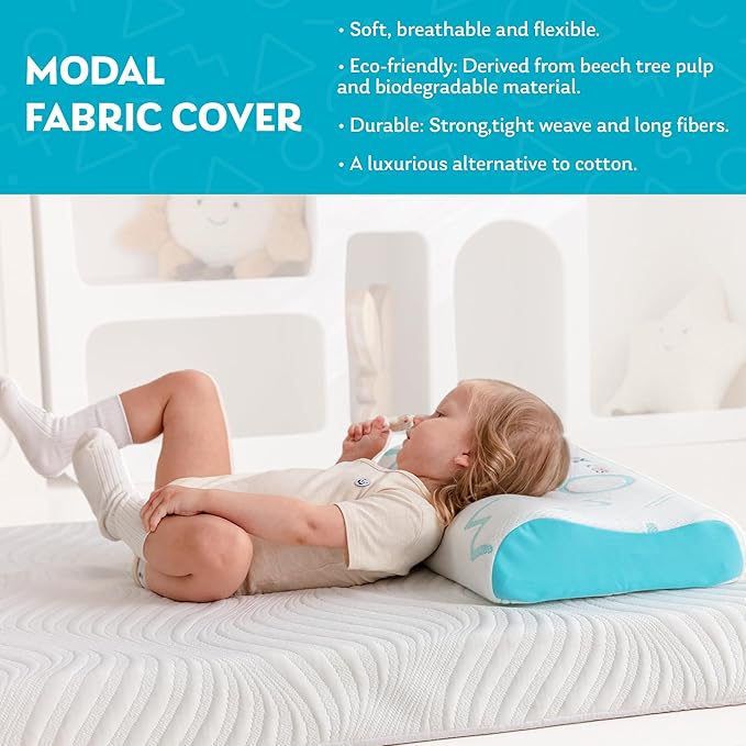 MLILY Kids Pillow for Sleeping, Adjustable Kids Memory Foam Pillow for Bed Set - Image 3