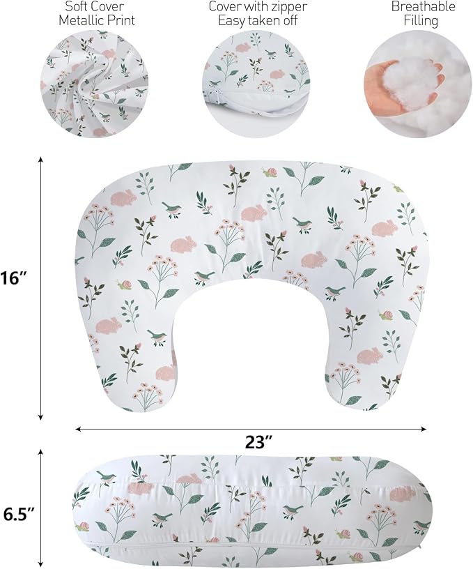 Little Grape Land Nursing Pillow, Upgraded Breast Feeding Pillow - Image 5