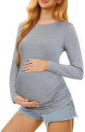 Maternity Shirts Long Sleeve Pregnancy Top by MIRAZEN