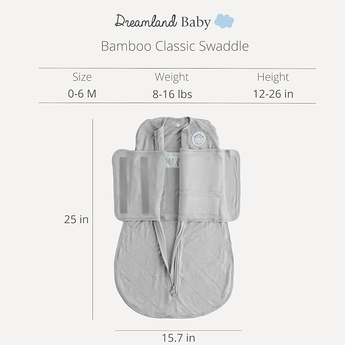 Dreamland Baby Bamboo Viscose Swaddle Sleep Sack. 1.0 TOG Ultra Soft Swaddle - Image 6