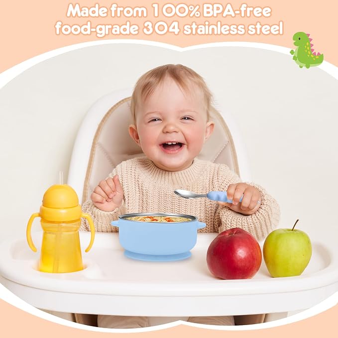 4 Pack Stainless Steel Baby Bowls - Image 3