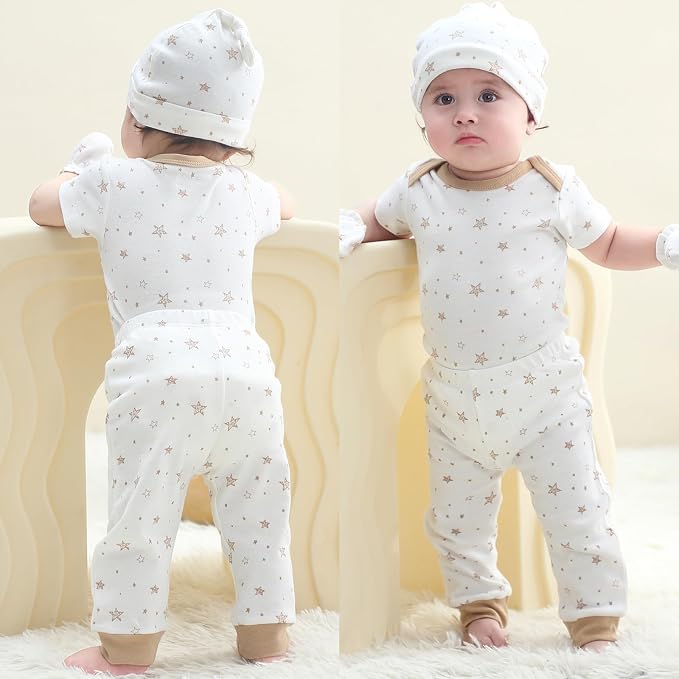Baby Bodysuit and Pant Set 10-pcs Cotton Soft Newborn Boy Girl Clothes Outfits - Image 5