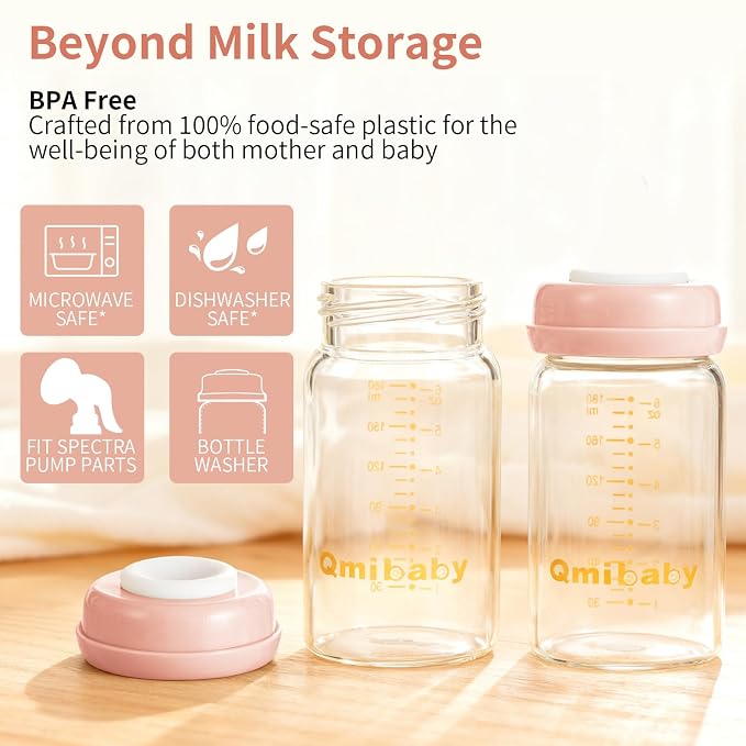 Breast Milk Storage Bottles 180ml 6oz BPA-Free Leak-Proof Natural Baby Bottle - Image 4
