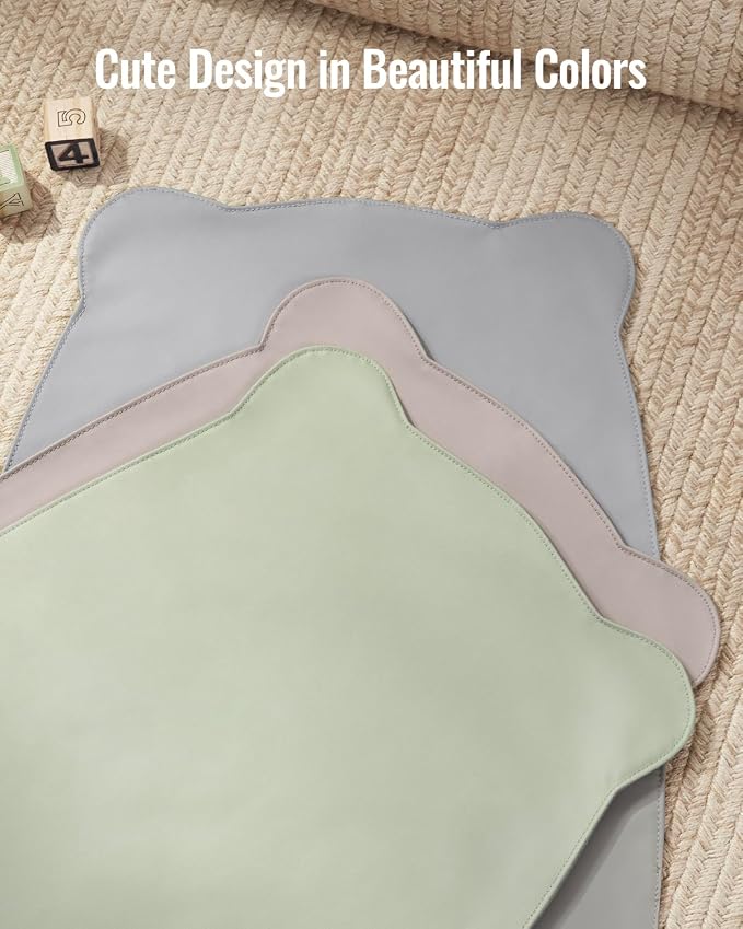 Blissful Diary Vegan Leather Portable Changing Pad, Wipeable & Waterproof Baby - Image 6