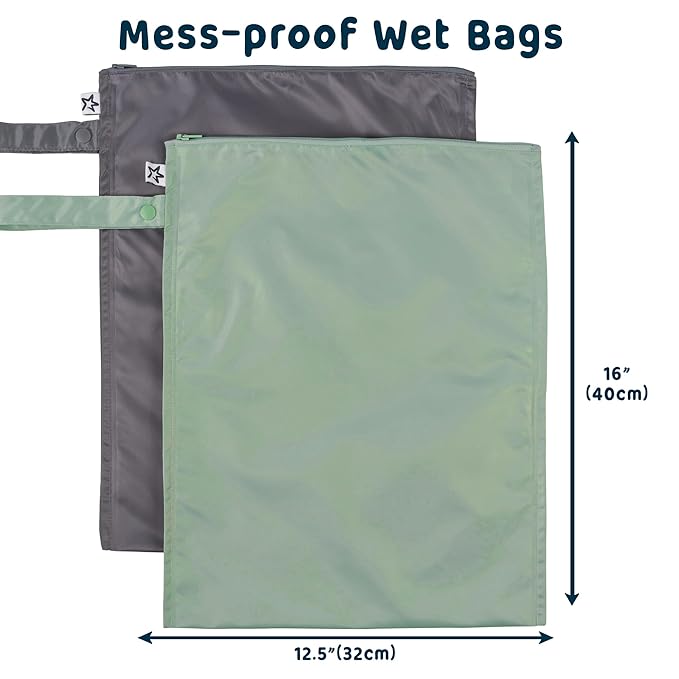 Tiny Twinkle Wet Dry Bag – 2 Pack Reusable Waterproof & Mess Proof Wet Bags - Image 4