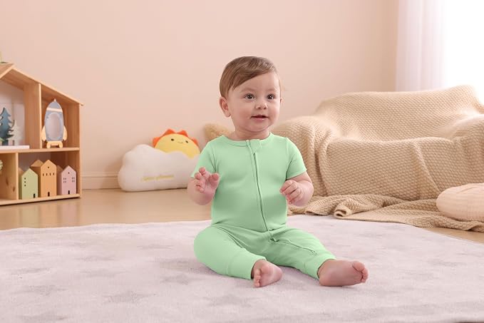 GUISBY Footless Short Sleeve Baby Pajamas - Image 7