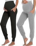 AMPOSH Women's Maternity Pants Stretchy Lounge Workout Pants Casual Loose Comfy by AMPOSH