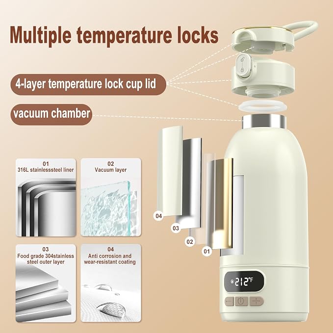 Portable Bottle Warmer for Travel-Various Heating Modes for Breast Milk& - Image 7