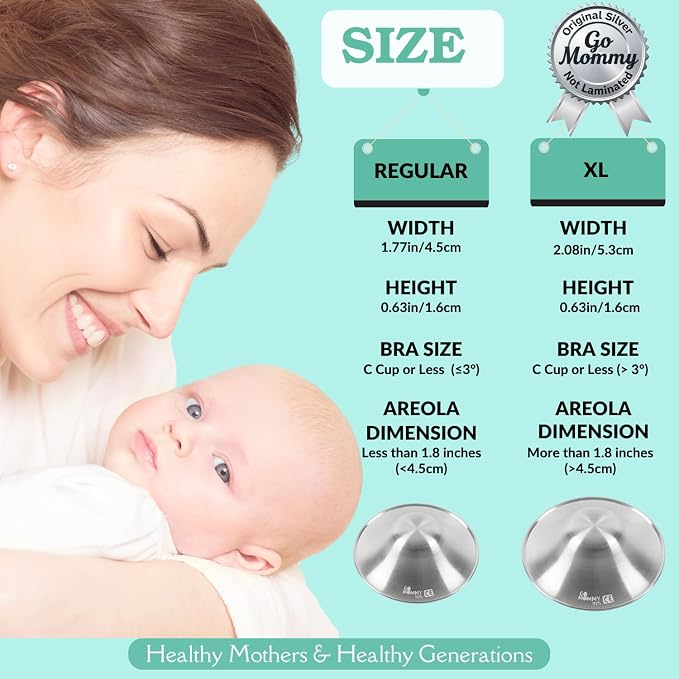 Silver Nipple Shields for Breastfeeding Newborn & A Breastfeeding Essential by - Image 7