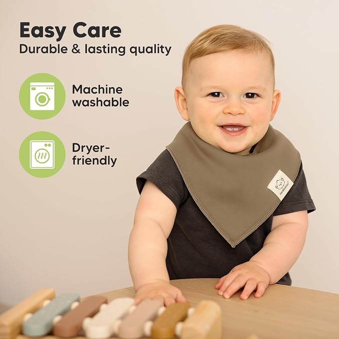 8-Pack Organic Baby Bandana Bibs - Image 7