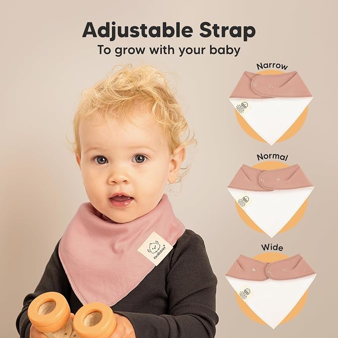 8-Pack Organic Baby Bandana Bibs - Image 3