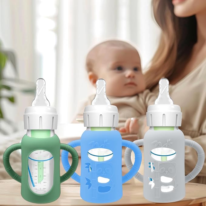 BUSOHA 3 Pack Silicone Sleeves for Dr. Brown's Glass Baby Bottles - Image 6