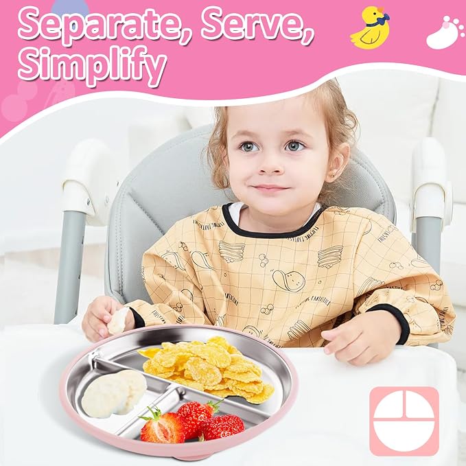 Stainless Steel Baby Plate - Image 8