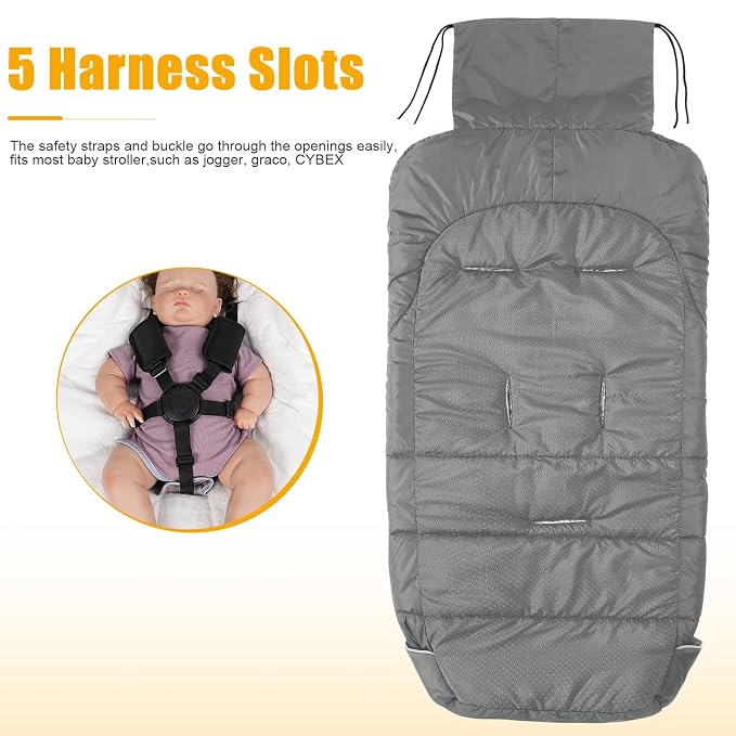 Yoofoss Stroller Cover for Winter, Toddler Stroller Footmuff Universal for Most - Image 6