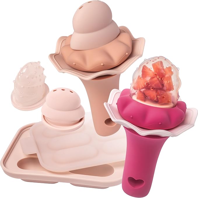 Moonkie Baby Fruit Feeder with Freezer Tray, BPA Free Silicone Food Feeder by Moonkie