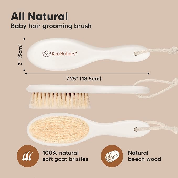 Wooden Baby Hair Brush - Image 2