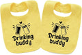 Baby Twins Bibs Drinking Buddy Newborn Baby Bibs Cute Unisex Bibs Set Toddler by QIANWANYI