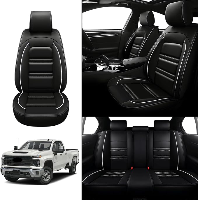 Seat Covers for Chevy Silverado 2500 2007-2025 | 5-Seats Leather Seat Covers - Image 2
