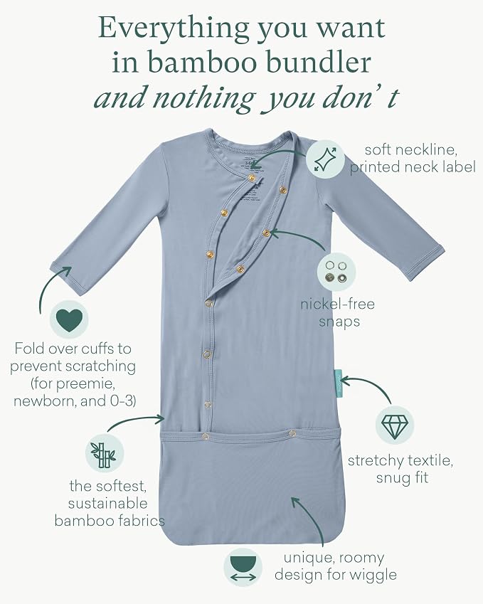 PurComfy Supersoft Baby Sleeper Gowns, Premium Bamboo Viscose Infant Nightgown - Image 2