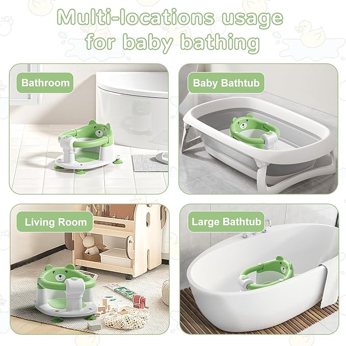 Baby Bath Seat for Babies 6 Months & up, Non-Slip Toddler Bath Seats for Babies - Image 7