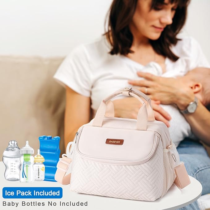 Breastmilk Cooler Bag with Ice Pack Fits 6 Baby Bottles up to 9 Ounce, Wearable - Image 6