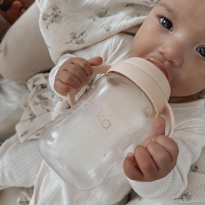noüka Transitional Baby Bottle/Sippy Cup | Non Spill | Easy Grip Double Handles - Image 5