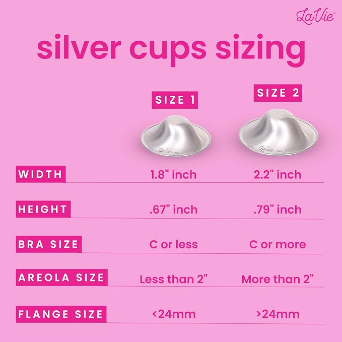 LaVie Silver Nursing Cups, Soothing Protection - Image 3