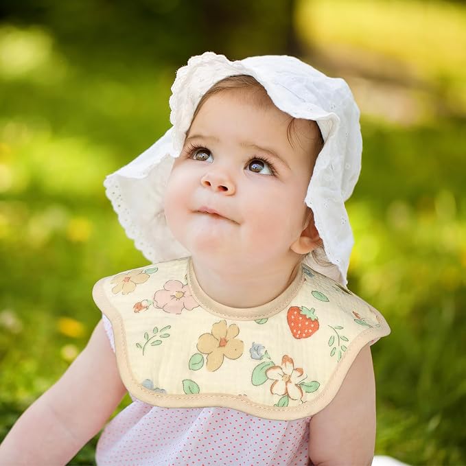 Muslin Baby Bibs for Drooling and Teething Newborn Drool Bibs for Baby Girl Boy - Image 5