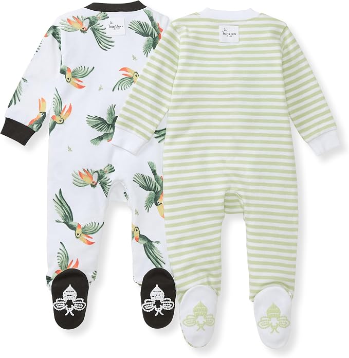 Burt’s Bees Baby Boys' One-Piece Sleep and Play 100% Organic Cotton PJs - Image 2