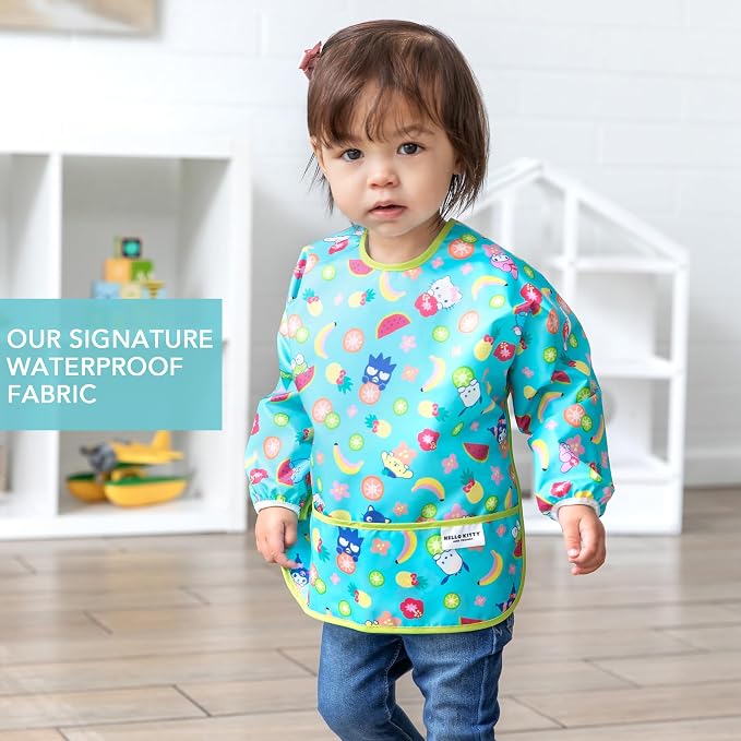 Bumkins Sleeved Bib for Girl or Boy, Baby and Toddler for 6-24 Mos, Essential - Image 3
