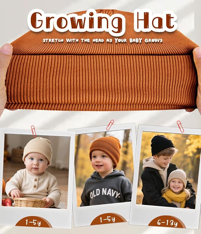 Rosoz Toddler Beanie Boys Girls Baby Knit Warm Beanies Kids Children Winter hat - Image 4